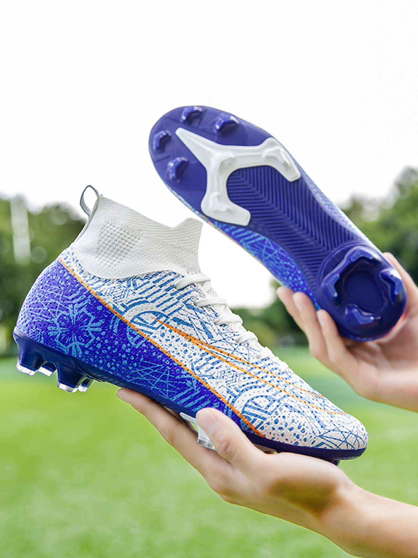 High quality factory customized hot selling long nail broken nail anti slip football shoes customized football shoes popular