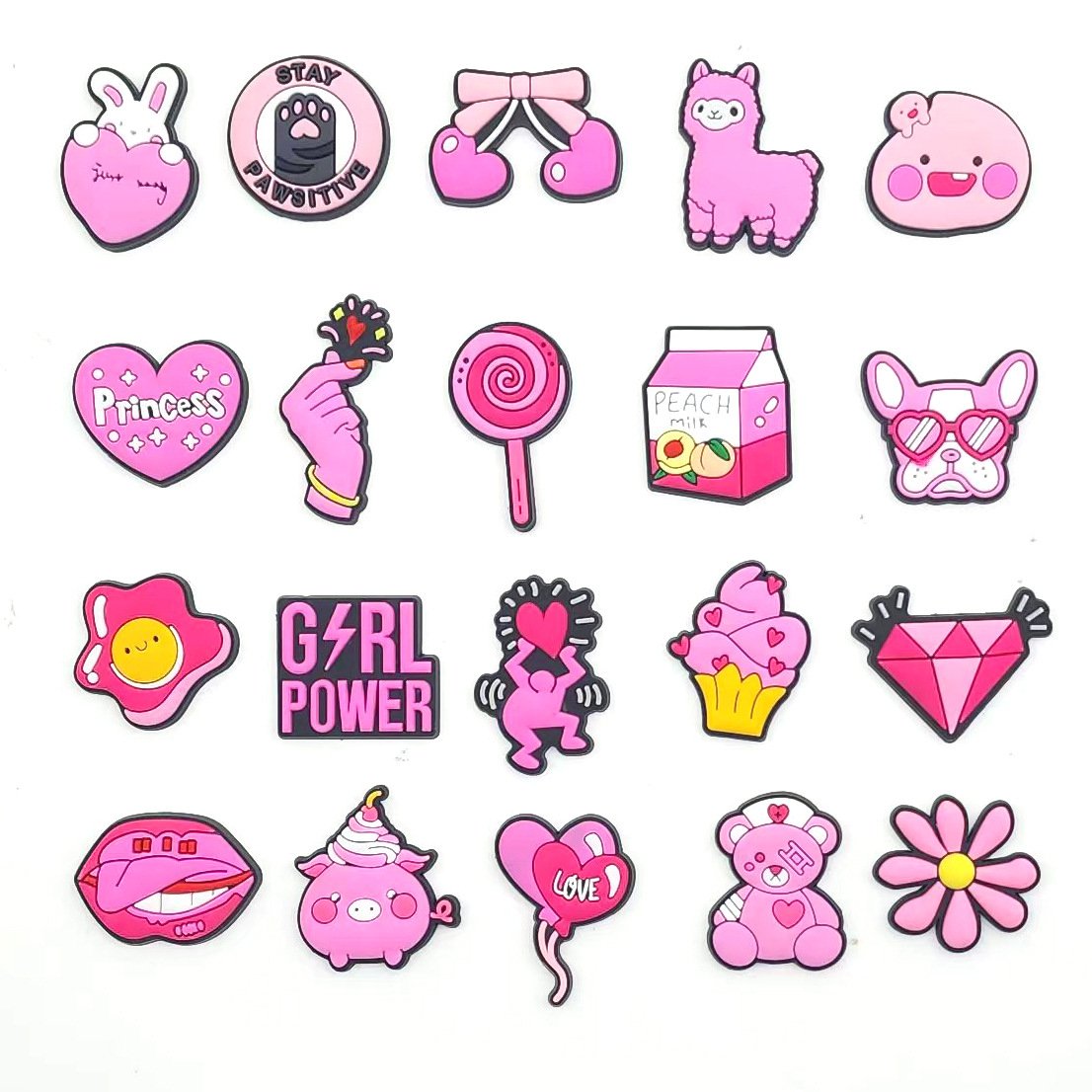 2024 Hot Selling Premier League Shoe Charms Wholesale New Pink Shoe Decorations Accessories Pink Girls Shoe Charm For Clog