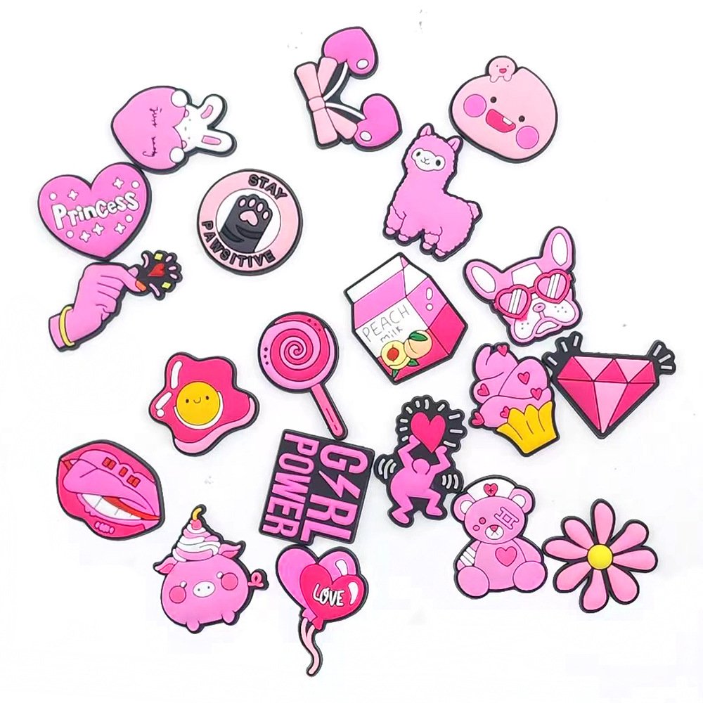 2024 Hot Selling Premier League Shoe Charms Wholesale New Pink Shoe Decorations Accessories Pink Girls Shoe Charm For Clog