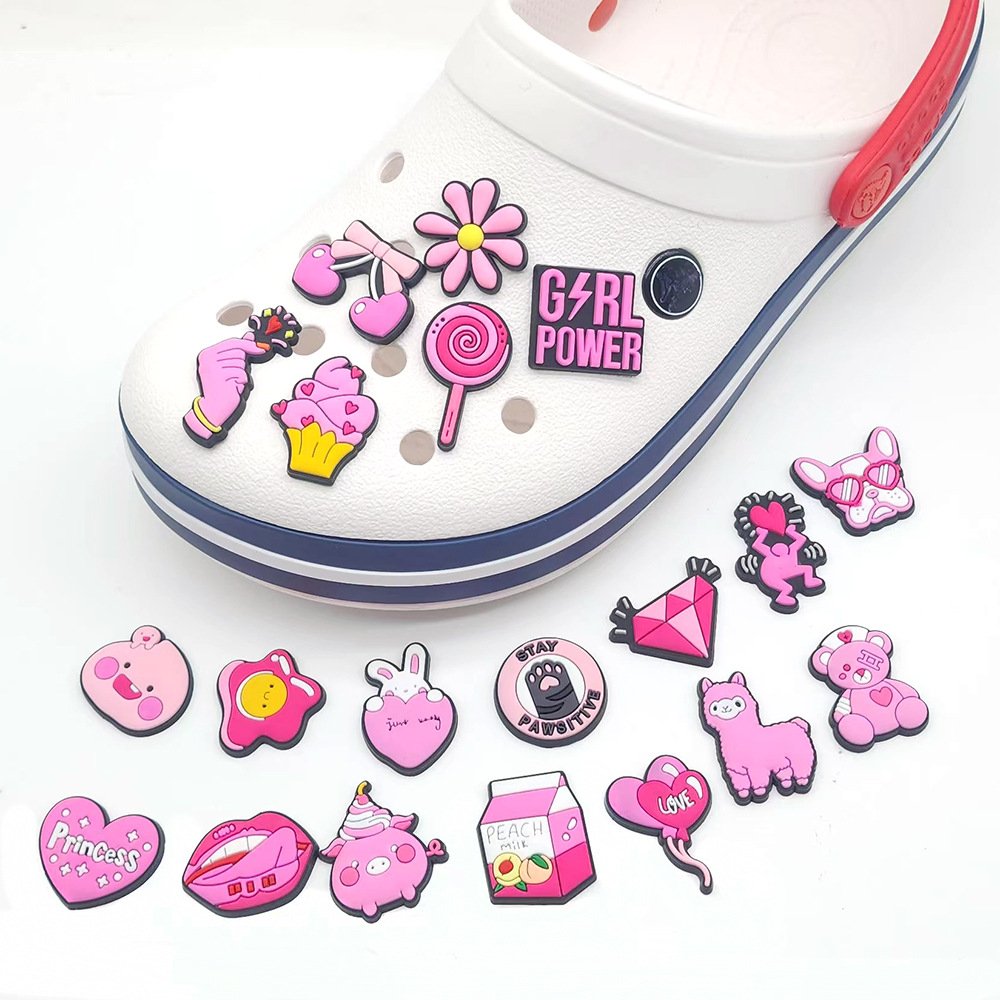 2024 Hot Selling Premier League Shoe Charms Wholesale New Pink Shoe Decorations Accessories Pink Girls Shoe Charm For Clog