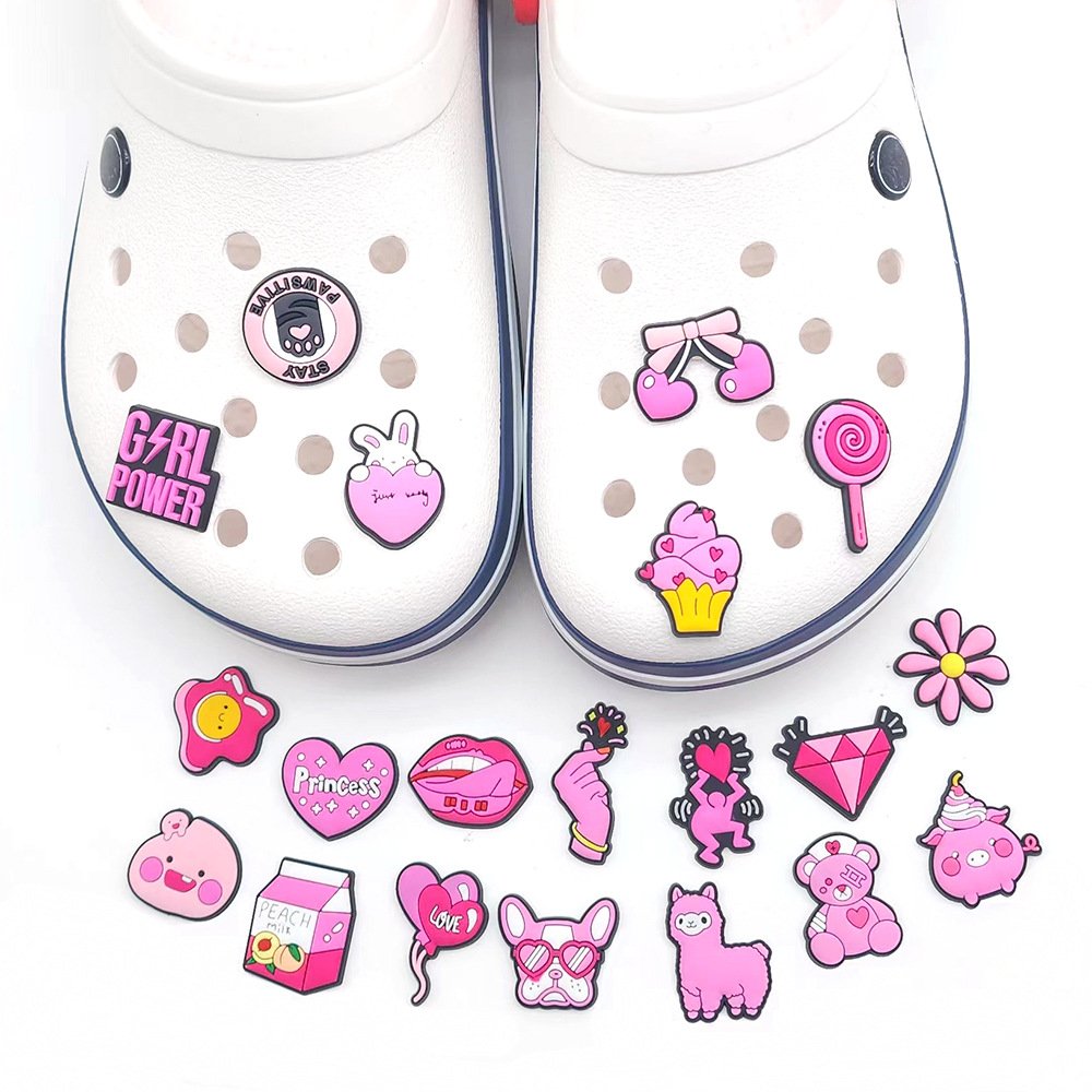 2024 Hot Selling Premier League Shoe Charms Wholesale New Pink Shoe Decorations Accessories Pink Girls Shoe Charm For Clog