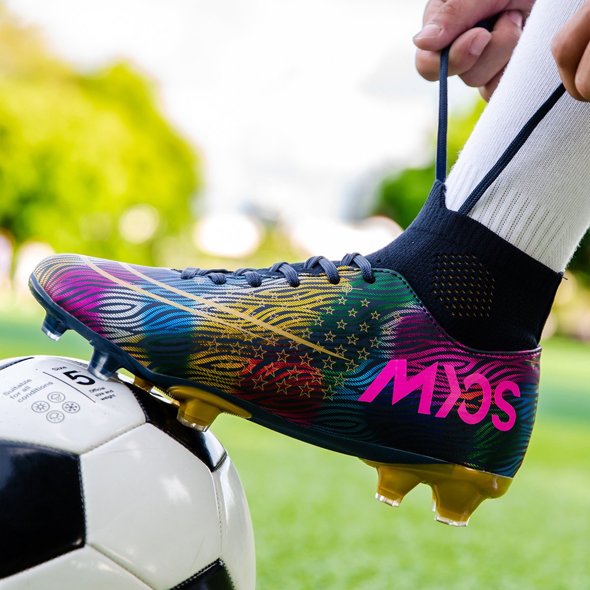 High quality factory customized hot selling long nail broken nail anti slip football shoes customized football shoes popular