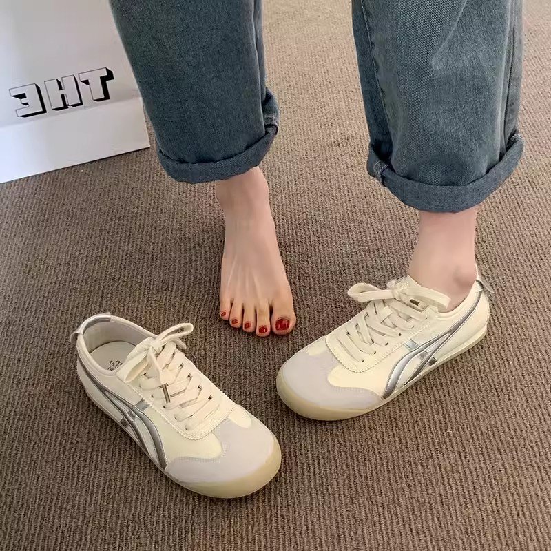 Yellow German shoegirls with 2024 new spring and autumn shoes flattened to the sports and leisure shoes of the Gumps