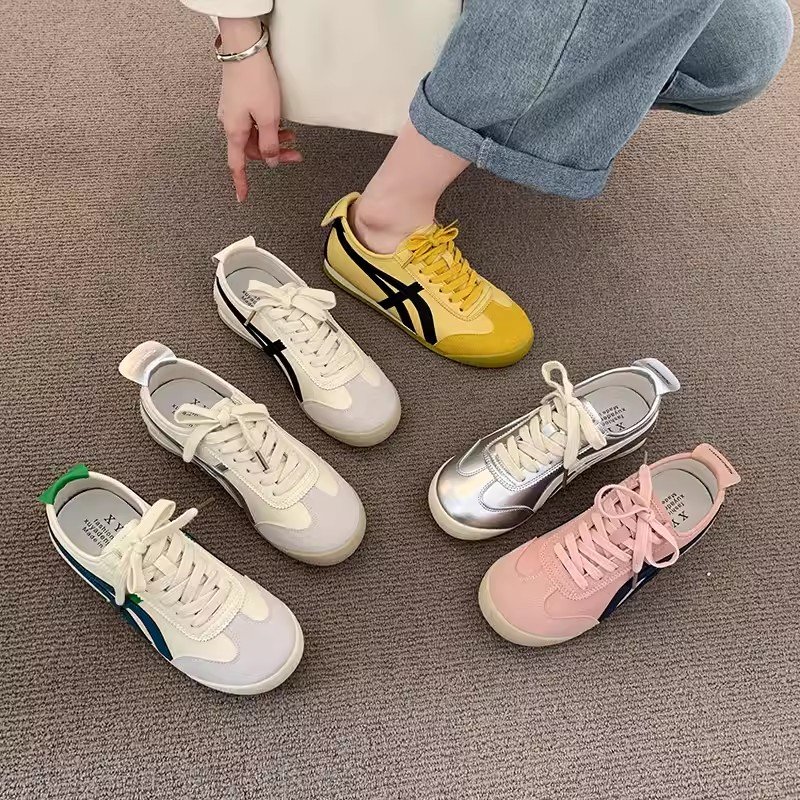 Yellow German shoegirls with 2024 new spring and autumn shoes flattened to the sports and leisure shoes of the Gumps