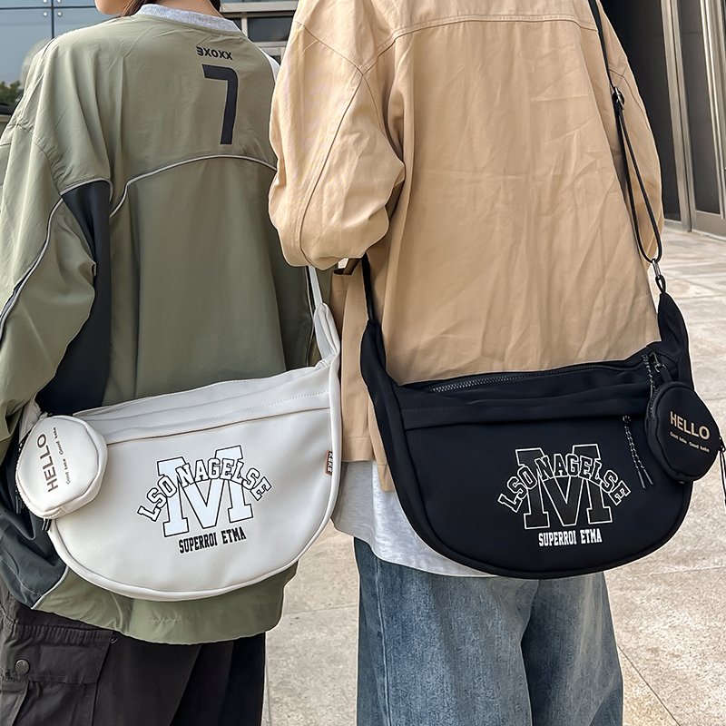NY & Y3 TIED CHEST BAG, FEMALE SPORTS BAG, ONE-SHOULDER HANDBAG, PURE-COLOURED, SLASH-CROSSING MALE