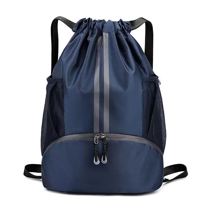 Two-shoulder-packed-backed basketball bag, dry-wet-separated sports swimming training schoolgirl