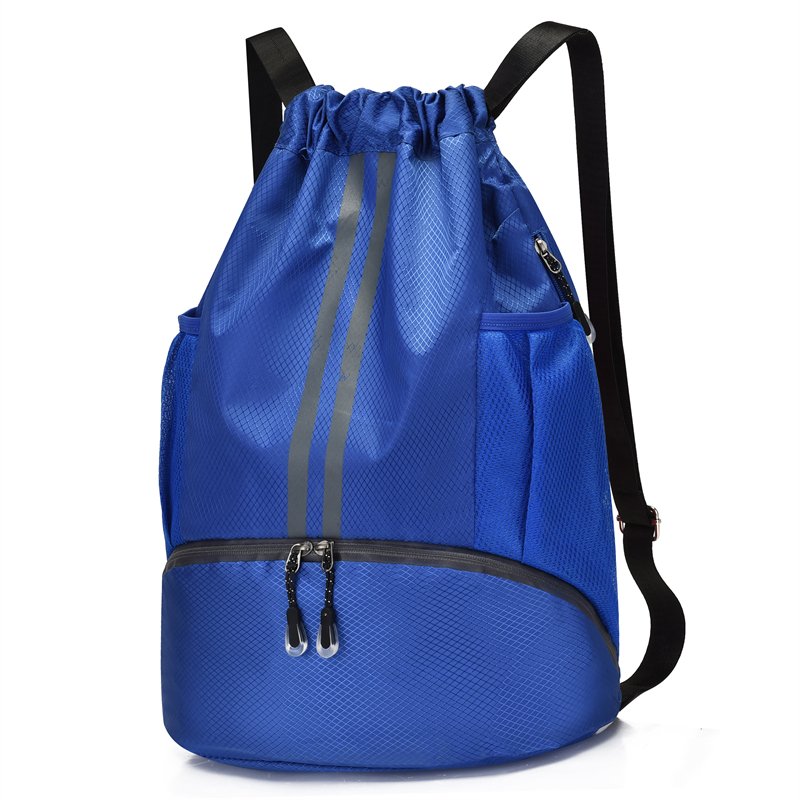 Two-shoulder-packed-backed basketball bag, dry-wet-separated sports swimming training schoolgirl