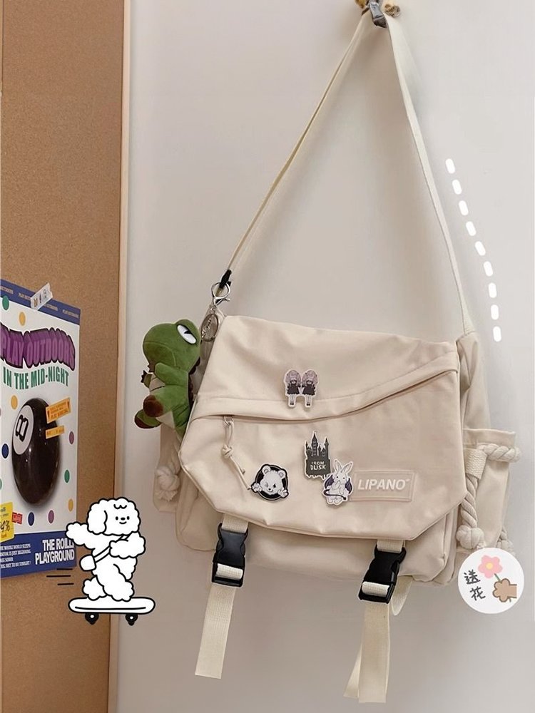 ins day is a slop bag for a korean student with a large capacity of a man's shoulder backpack