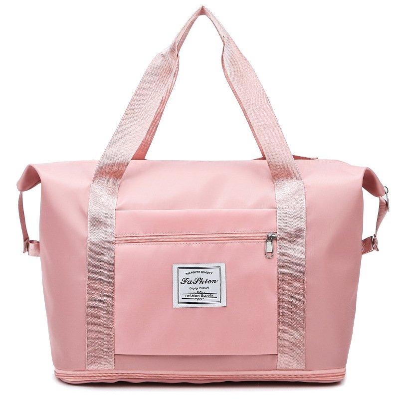 A hand-held travel bag for a doll to travel on one shoulder to collect a black yoga kit on short notice