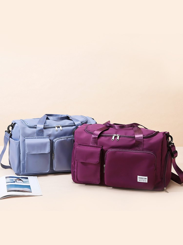 A man-size travel package for a woman who travels on a business trip to collect a bag of handbags for sports and fitness