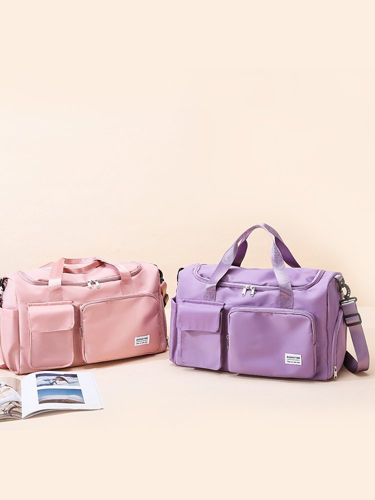 A man-size travel package for a woman who travels on a business trip to collect a bag of handbags for sports and fitness