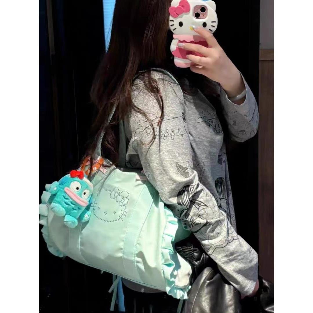 hellokitty packs girls' new one-handed handbags with a large capacity for summer travel packs