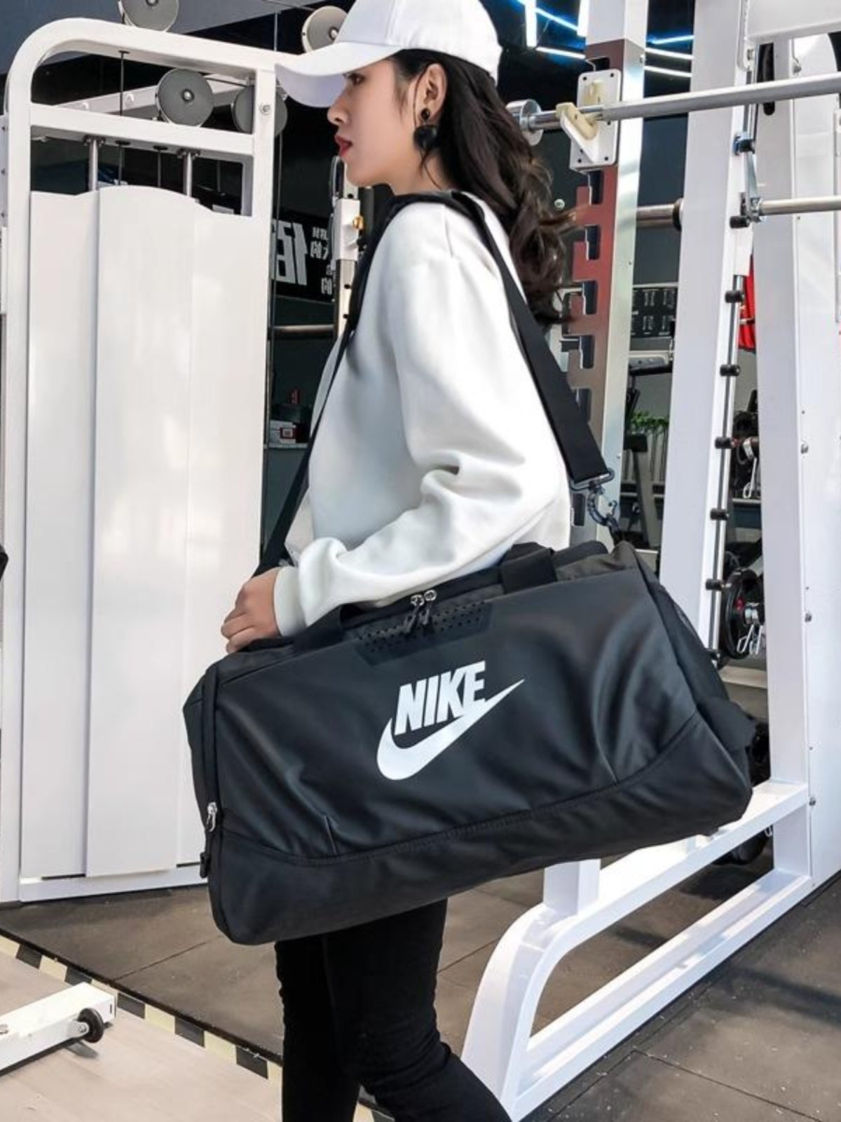 Nikenik Dry and Wet Separatism Campaign male and female training gymnasium packs, one-shoulder slash, large-capacity handbags