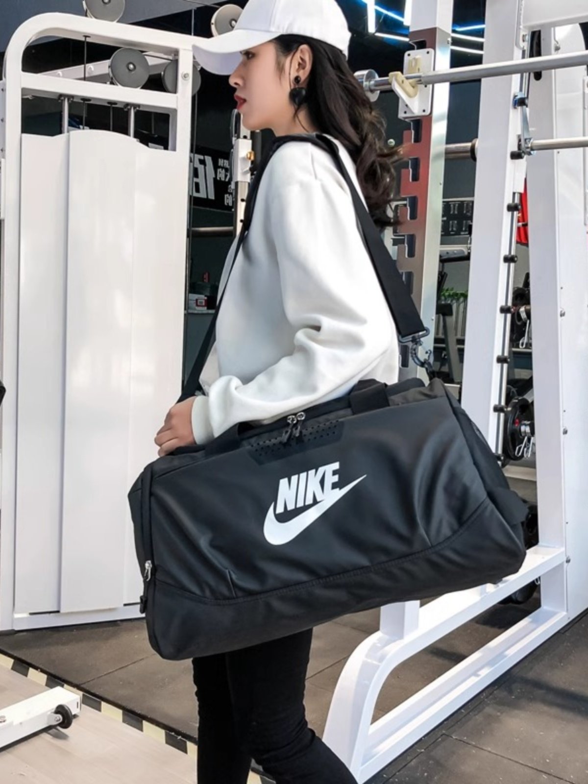 Nikenik Dry and Wet Separatism Campaign male and female training gymnasium packs, one-shoulder slash, large-capacity handbags
