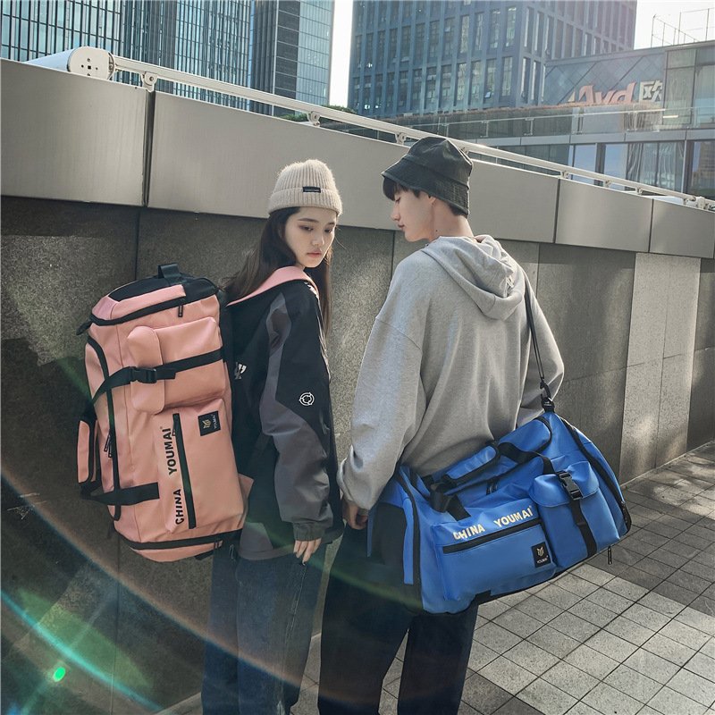 Short-distance two-shoulder large-capacity female gymnasium packs for dry and wet separation sports packs light handbags