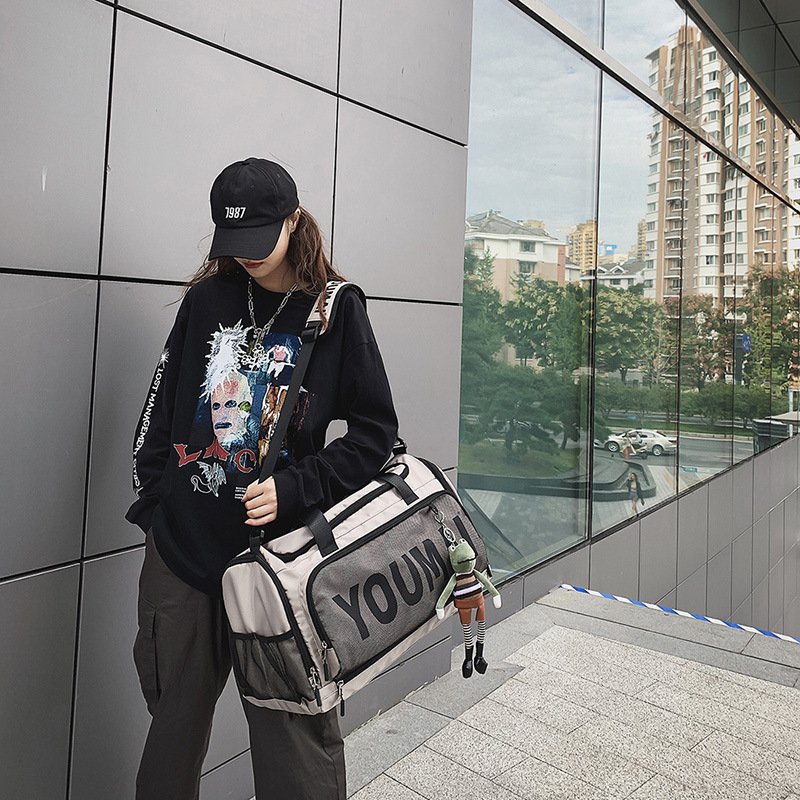 Travel bag, large-capacity gym bag, sports bag, girls' training kit, multi-purpose handbag bag bag