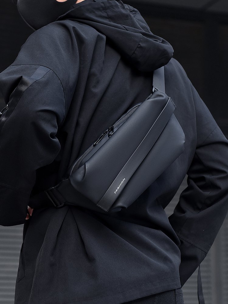 A man's chest bag, slashy roving twirl, and a man's twirl bag
