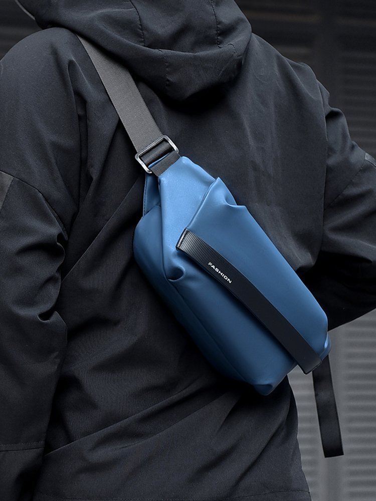 A man's chest bag, slashy roving twirl, and a man's twirl bag