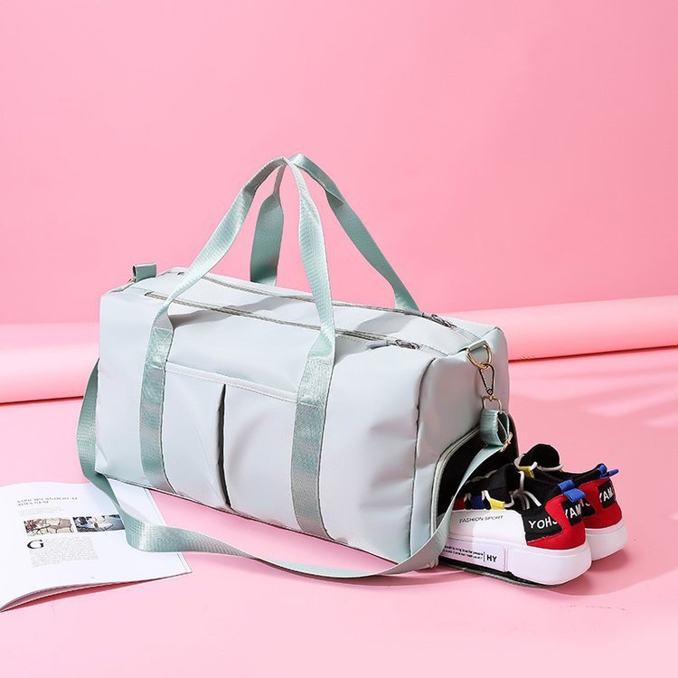 The new dry and wet separation sports bag for Yoga, a large-capacity travel kit for shoes with a simple, pure-colour gym