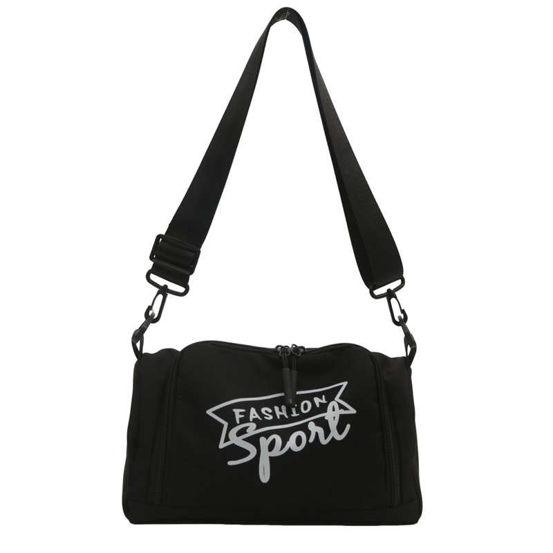 Large-capacity short-distance one-shoulder-carriage bag for a man with a tweezer-pack gymnasium kit
