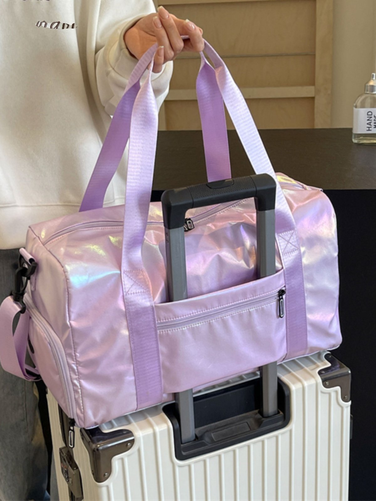 Radium kit short-distance bag with light and high-capacity swimming and gymnastics pack with dry, wet and slant handbags