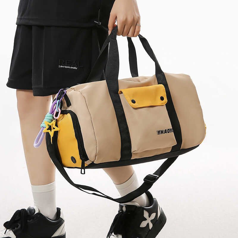 Sports training packs for dry, wet and separate swimming, and a gym bag for light hand-carrying, one-shoulder-slashed travel kit
