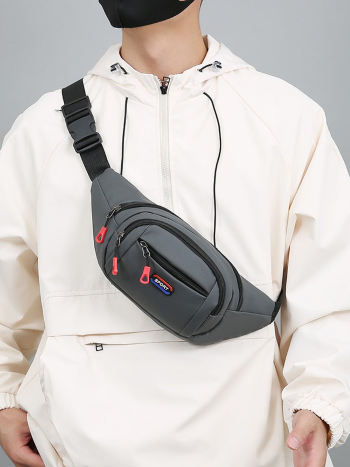 A phone-backed hip-and-pop man's chest-pack day is about to lighten up a one-shoulder-backed, one-shoulder-backed, girl-leave-in-a-sport