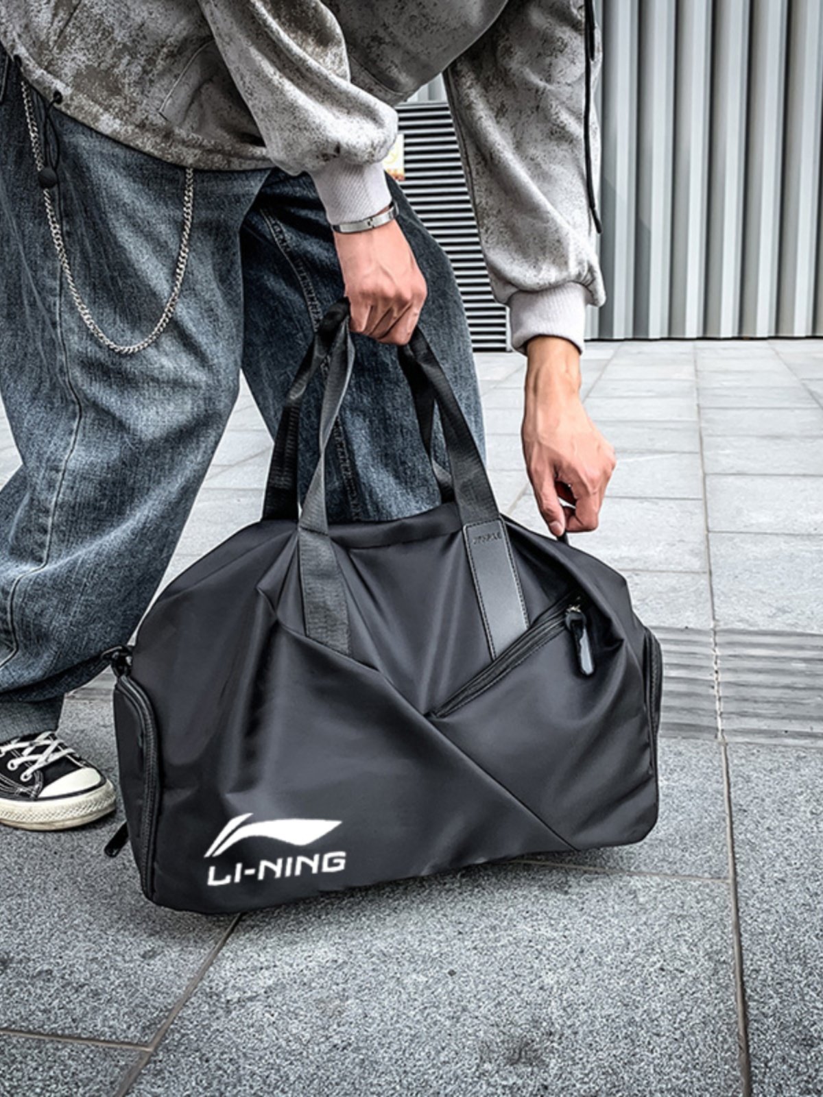 Li Ning's trip bag for waterproof, dry and wet separation gym bag for short-distance travel and for free time