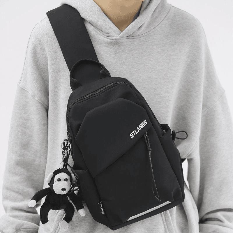 Chest bag, male slant, twig, college student commuting bag, one-shoulder bag, one-shoulder recreational day