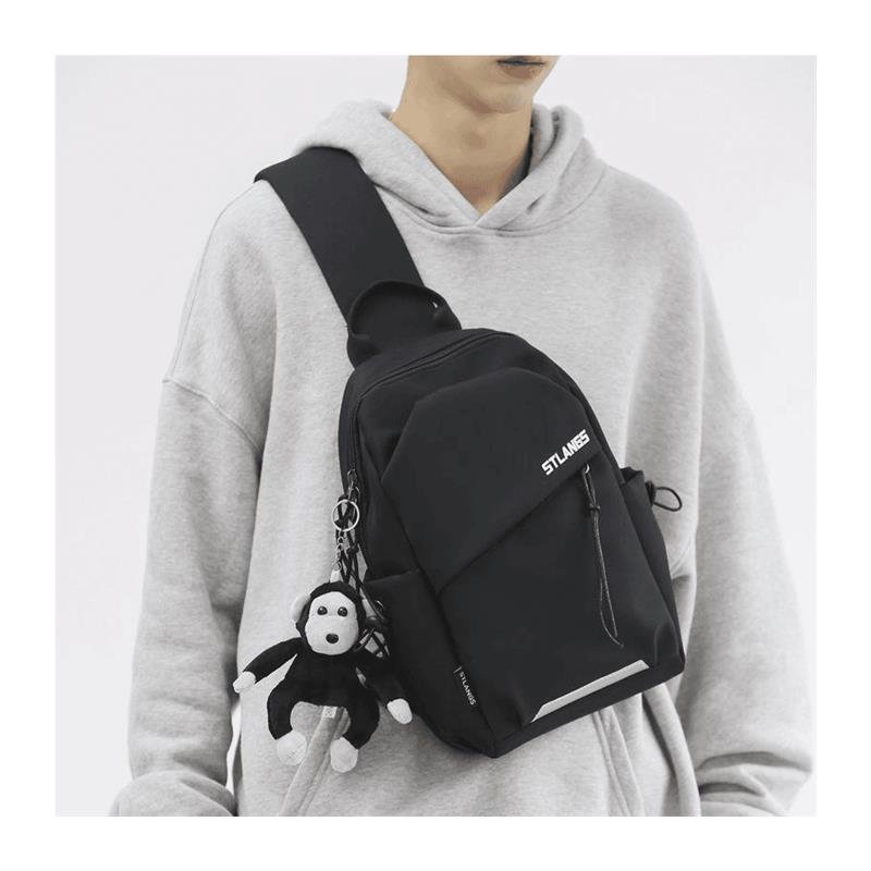 Chest bag, male slant, twig, college student commuting bag, one-shoulder bag, one-shoulder recreational day