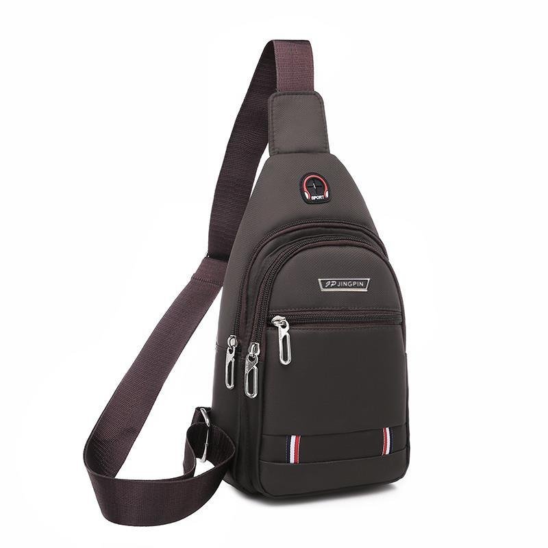 Chestbag male, one-shoulder slashed, draught-proof Oxford pre-burst twilight sports, little cross-bag male