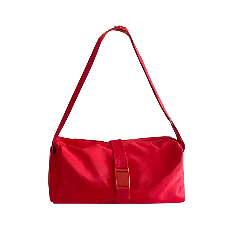 High-capacity gym kit, red toast bag, 2024 new summer recreational one-shoulder trip kit