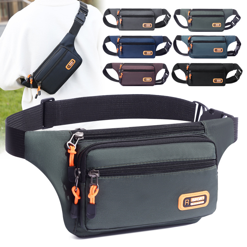 A new phone, a man's recreational sports bag, a woman's outdoor work bag, a big cash collection