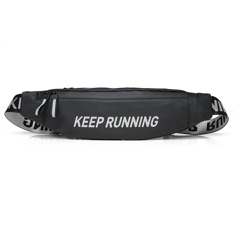 A guy runs a multi-purpose outdoor mobile phone bag, a man and a woman, a professional-level