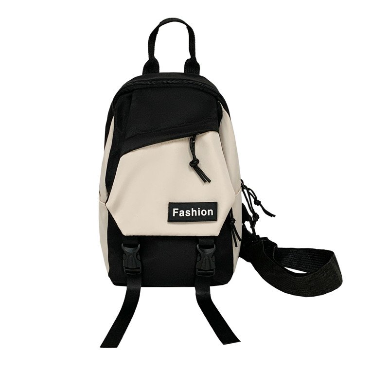 I've got a new one-size-fits-all Korean student riding a one-shoulder chest pack