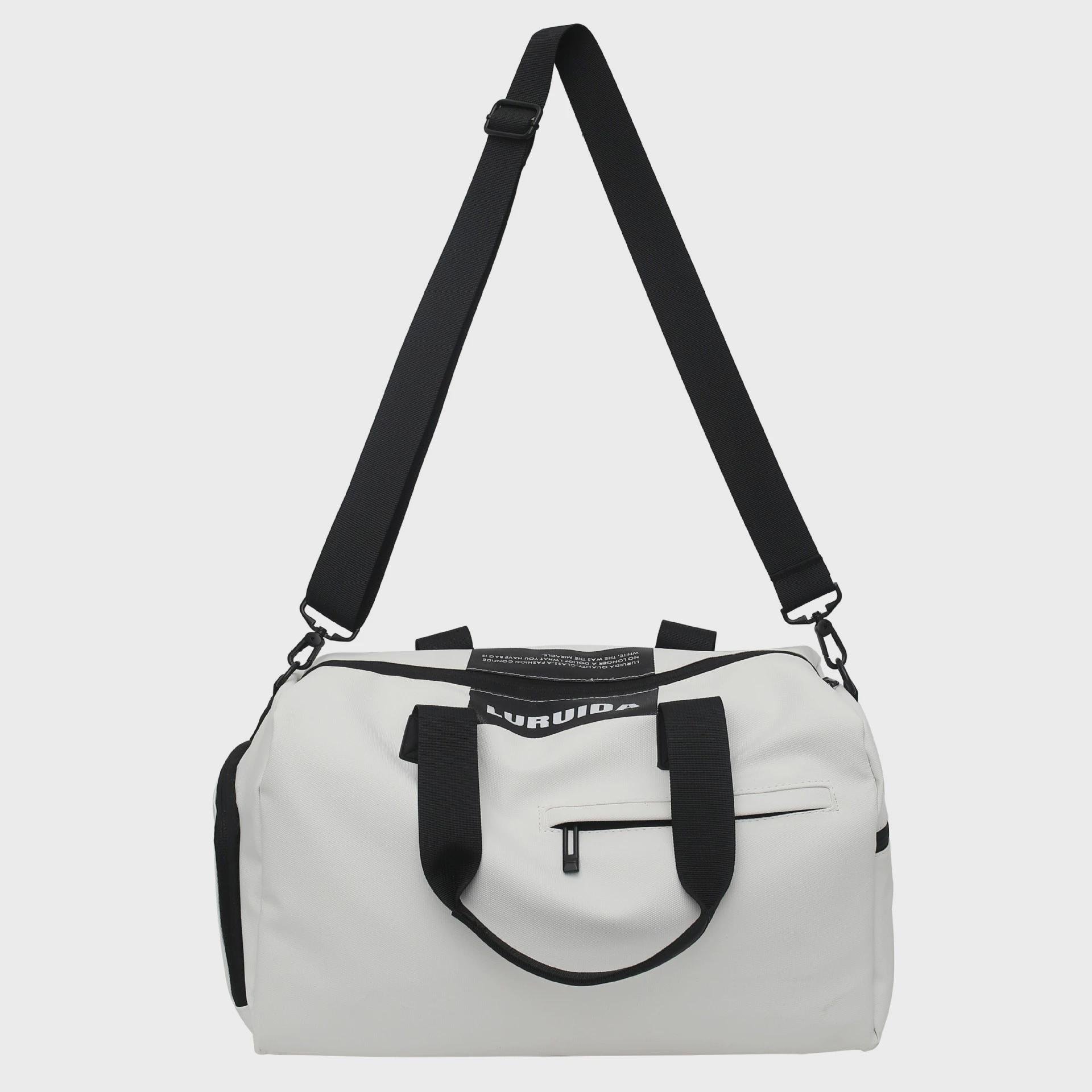 A dry, wet-separated sports bag for men, short-distance fashion bag for leisure girls, one-shoulder sloped shoe silo