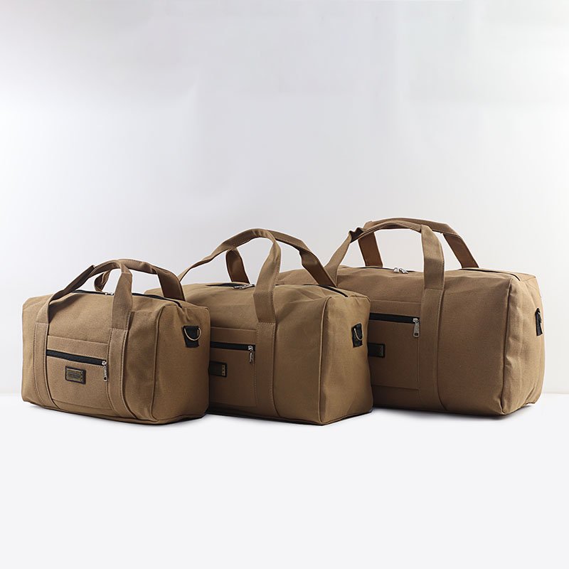 Large-capacity handbags for male and female canvassed backpacks, slant-sided gymnasium packs with poles
