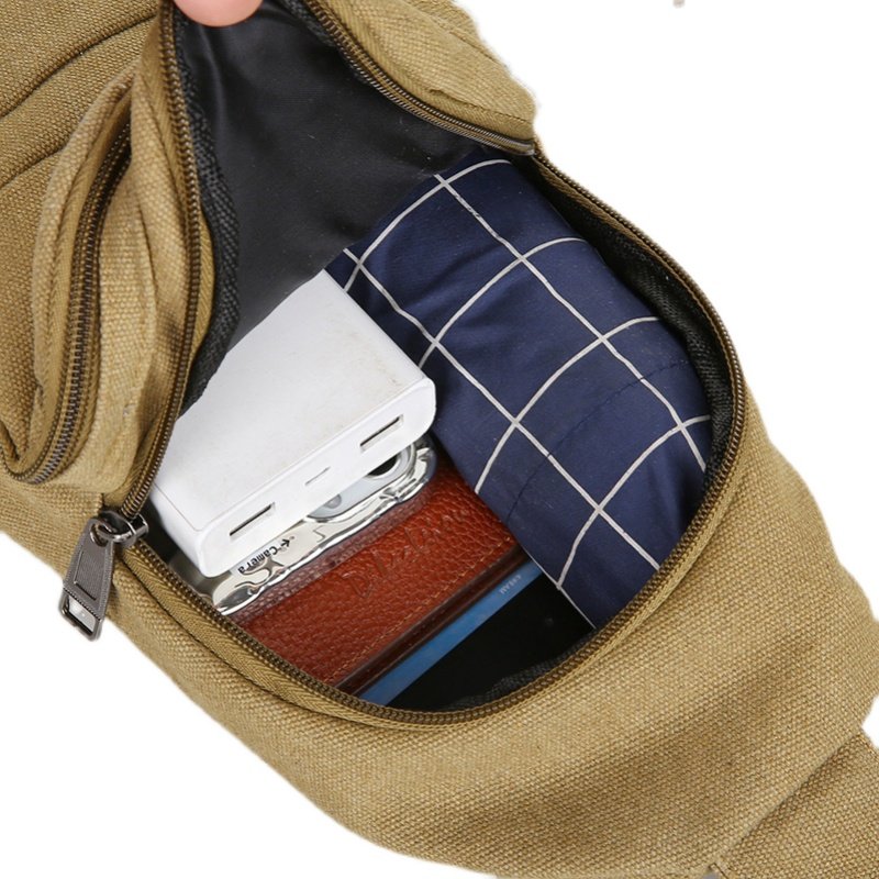 Fashion packs, shoulder bag, multi-purpose motion slant, 2022 new waist-covered canvas man's chest bag