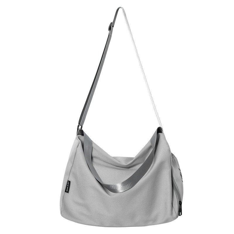 The gym bag girl, short-distance backpack, swims and collects a bag of yoga