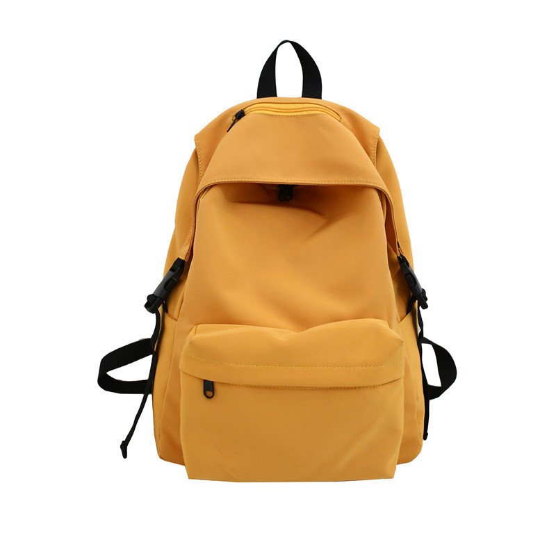 Pure-coloured double-shouldered college girl with a light-to-air backpack for a man with a short-tide nylon