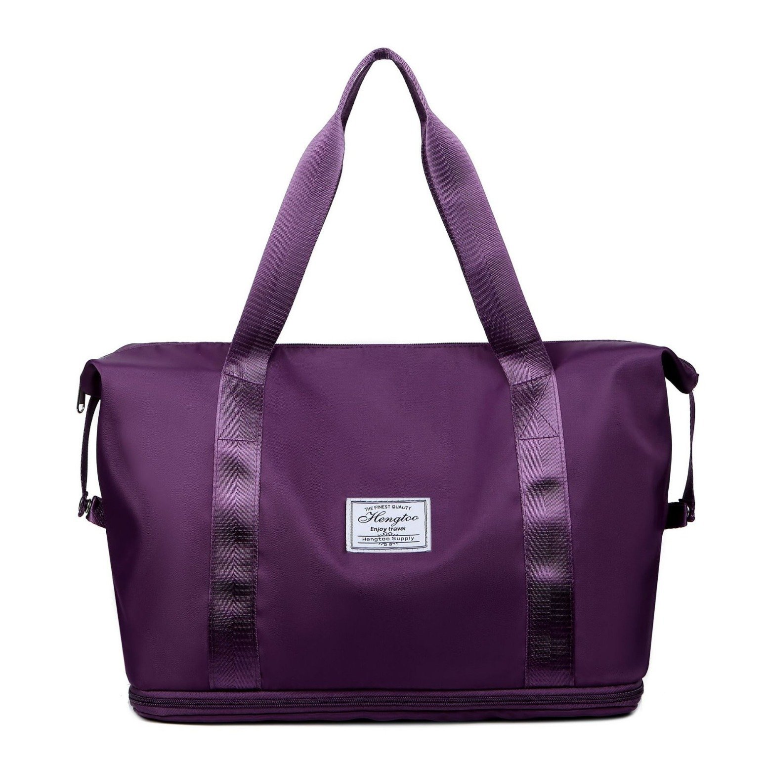 She's got a big bag, she's got a big stick, she's on a trip, and she's got a sports bag