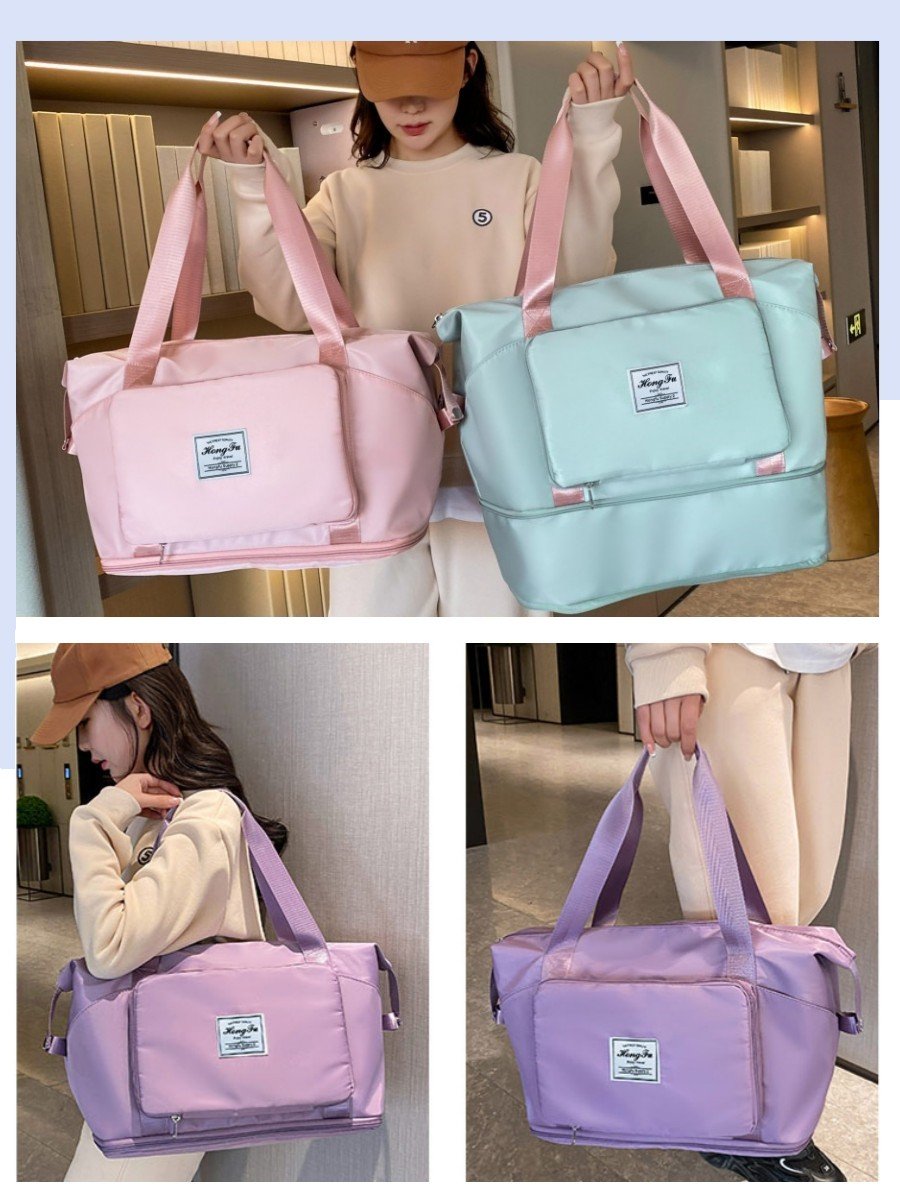 Foldable short-distance hand-held super-capacity gymnasium packs light-for-delivery bag