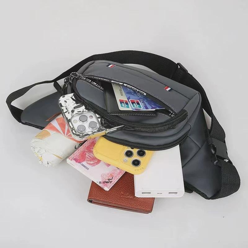 A multi-purpose slash-and-slash-phone waist bag for a man with an outdoor exercise bag for a woman with a large waterproof skin