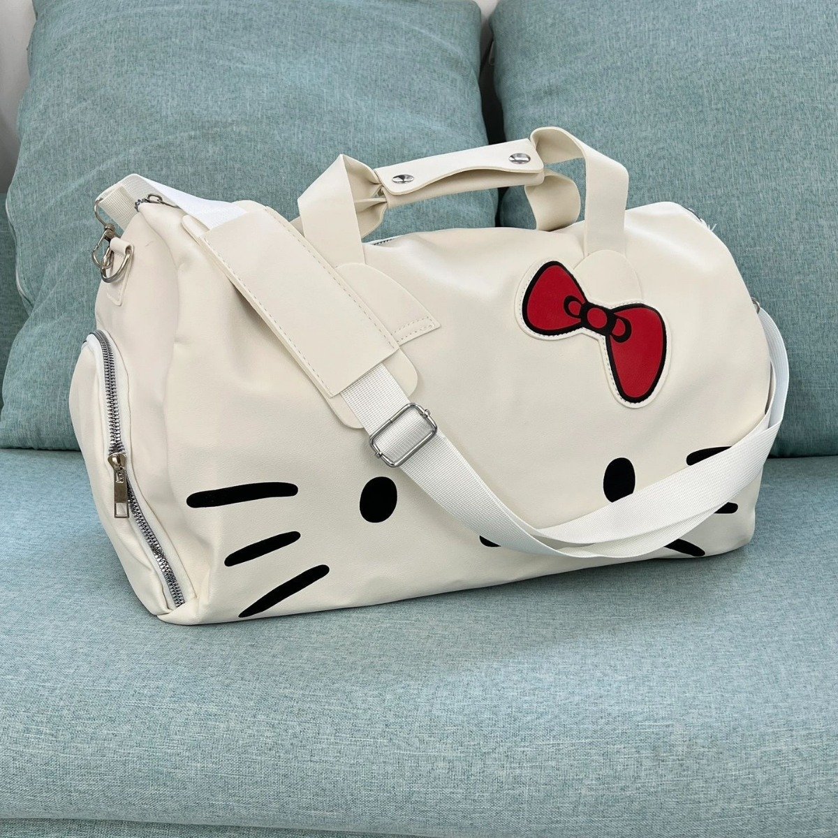 hellokitty badminton bag, one-shoulder slashy bag, tennis bag, full-capacity gym kit