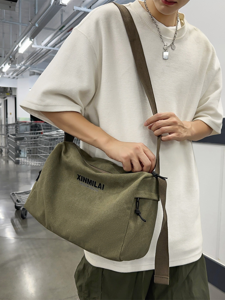 Worker rags, man retrospect, old leisure tweezer, high-capacity sports pack, one-carriage shoulder pillow bag
