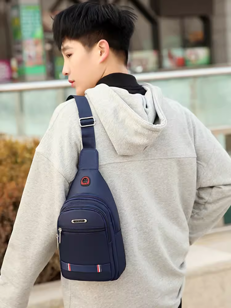 Chestbag male, one-shoulder slant, waterproof, recreational backpack, large-capacity multi-purpose male mobile
