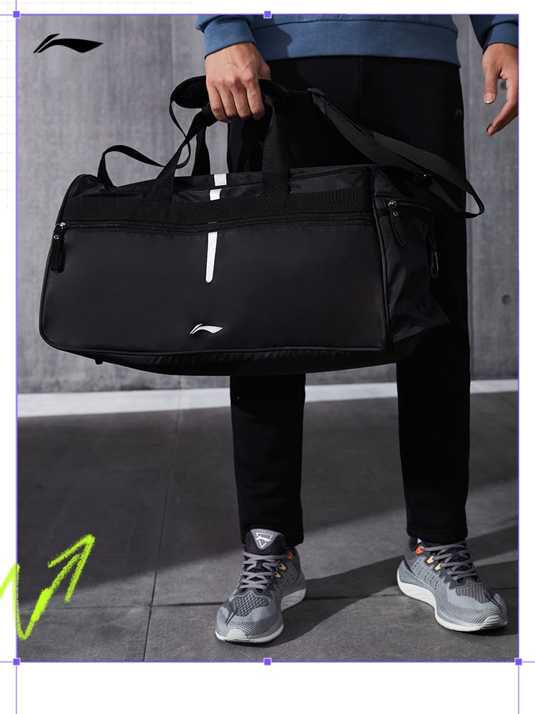 Li Ning Gym bag, male slant bag, bag bag bag, large handbag bag, black lady training kit