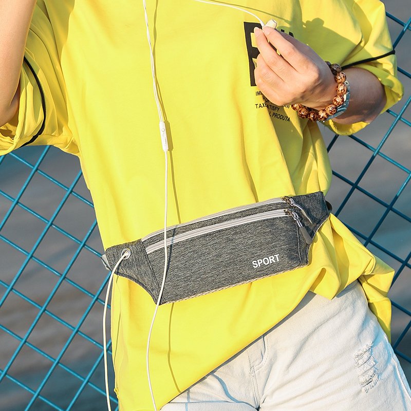 An outdoor running phone bag for men and women with multi-purpose equipment, a waterproof, super thin little belt bag