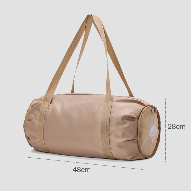A large-volume folding sports pack, dry, wet and separated yoga pack, and a slop of handbags for travel