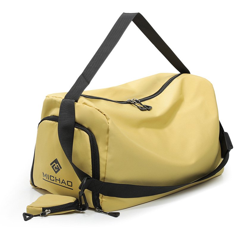 Gymnasium bag for women in dry and wet separation sports, one-shoulder-slashed, hand-carved, small, short-distance travel bag